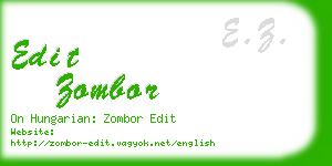 edit zombor business card